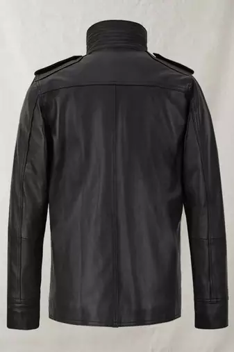 men's black premium lambskin leather jacket vintage inspired look unique
