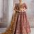 Embroidered Thread Work Semi Stitched Lehenga & Unstitched Blouse With Dupatta