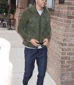 Dark brown stylish pure lambskin suede leather jacket ryan reynold look