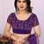 Purple chiffon sequence work saree with matching blouse piece