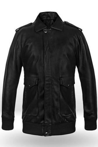 men's black premium lambskin leather jacket vintage inspired look special