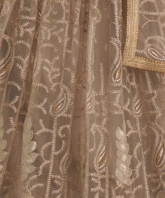 Embroidered Semi Stitched Lehenga & Unstitched Blouse With Dupatta 4