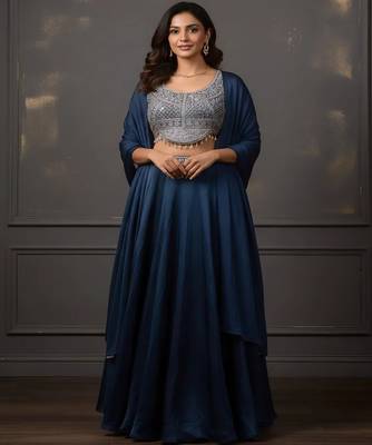 Embellished Sequinned Ready to Wear Lehenga & Blouse With Dupatta 1
