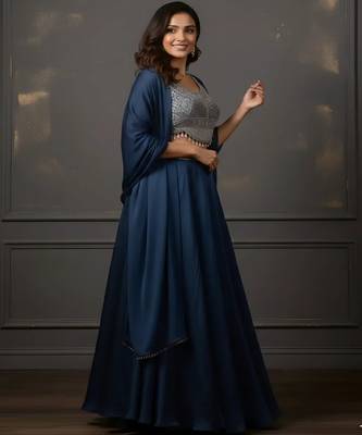 Embellished Sequinned Ready to Wear Lehenga & Blouse With Dupatta 2