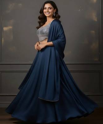 Embellished Sequinned Ready to Wear Lehenga & Blouse With Dupatta 3