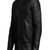 Mens genuine quilted shoulder classic vintage black stylish pure lambskin leather jacket