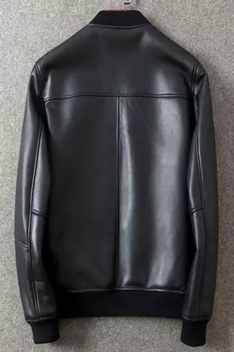 men's black lambskin leather bomber jacket vintage inspired look stylish