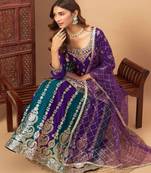 Embroidered Lehenga With Choli & Dupatta