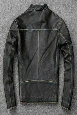 men's black lambskin leather biker jacket vintage inspired look versatile 2