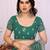 Lighte green georgette embroidery coding work saree with matching blouse piece