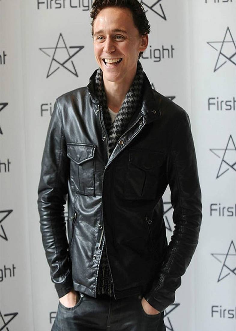 Mens genuine classic vintage black stylish pure lambskin leather tom hiddleston look