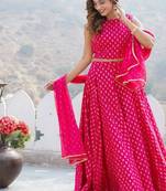 Foil Printed Ready to Wear Lehenga Choli With Dupatta