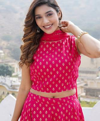 Foil Printed Ready to Wear Lehenga Choli With Dupatta 2