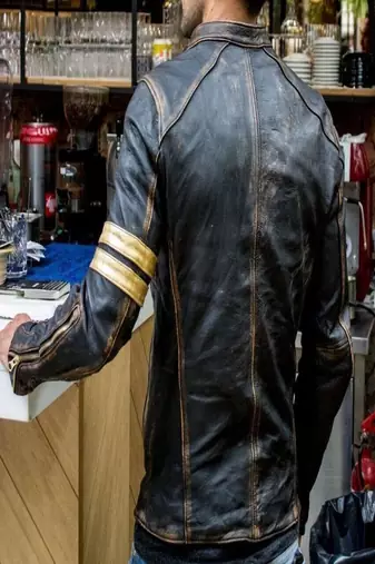 men's black lambskin leather biker jacket vintage inspired look timeless