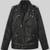Mens genuine classic black stylish zip moto jacket pure lambskin leather trooper biker jacket