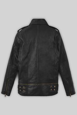 men's black lambskin leather biker jacket classic moto zip style stylish fine 2