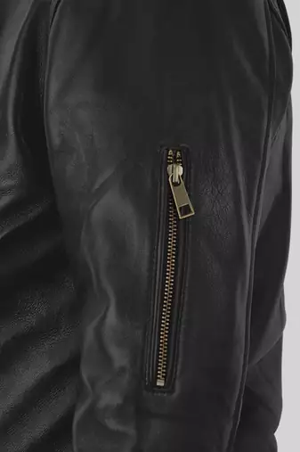 men's black lambskin leather biker jacket classic moto zip style stylish fine