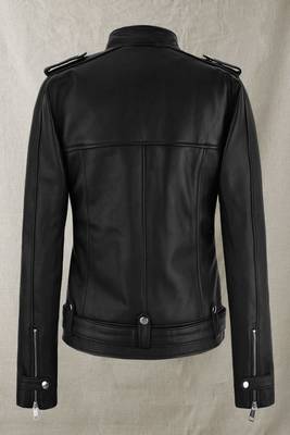 men's black lambskin leather biker jacket classic zip up style versatile 2