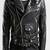 Mens genuine classic black stylish zipper motor drown biker leather jacket pure lambskin