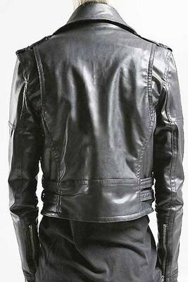 men's black lambskin leather biker jacket classic moto zip style stylish pro 2