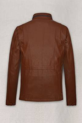 men's brown lambskin leather jacket classic zip up style advanced 2