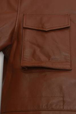 men's brown lambskin leather jacket classic zip up style advanced 3