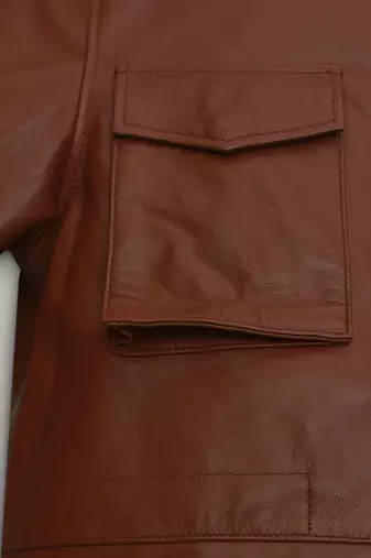 men's brown lambskin leather jacket classic zip up style advanced