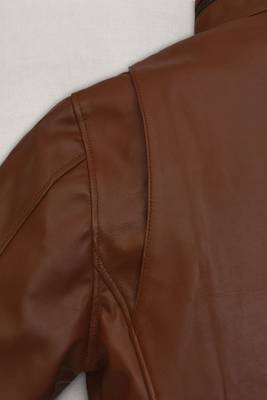 men's brown lambskin leather jacket classic zip up style advanced 4