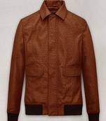 men's brown lambskin leather biker jacket classic moto zip style premium luxury