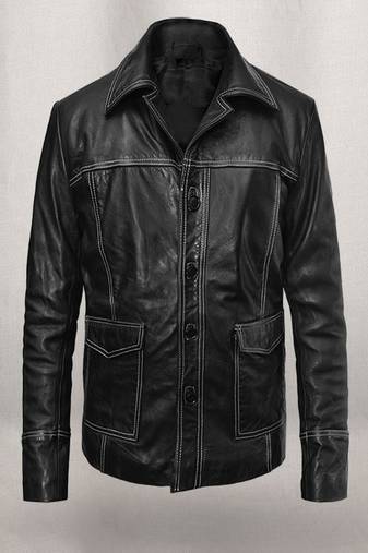 men's black lambskin leather biker jacket classic moto zip style stylish advanced