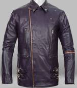 men's purple lambskin leather jacket classic zip up style modern