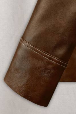 men's brown lambskin leather biker jacket classic moto zip style premium deluxe 4
