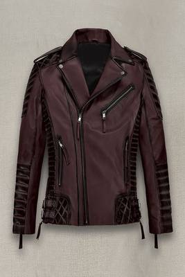 men's genuine lambskin leather biker jacket classic moto zip style genuine premium 1