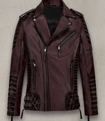 men's genuine lambskin leather biker jacket classic moto zip style genuine premium