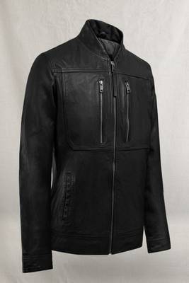 men's black lambskin leather biker jacket classic moto zip style stylish featured 2