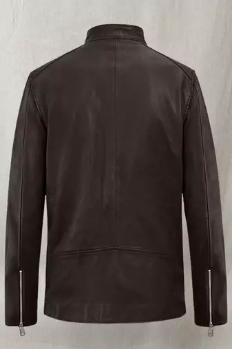 men's brown lambskin leather biker jacket classic moto zip style premium elite