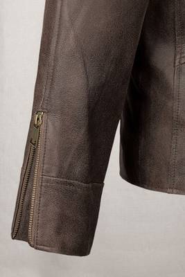 men's brown lambskin leather biker jacket vintage inspired look exclusive 4