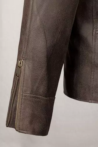 men's brown lambskin leather biker jacket vintage inspired look exclusive