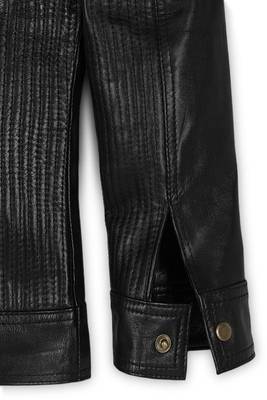 men's black lambskin leather biker jacket premium quilted design original 3