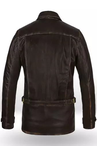 men's brown lambskin leather biker jacket vintage inspired look modern