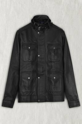 men's black lambskin leather biker jacket classic moto zip style authentic premium 1