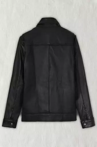 men's black lambskin leather biker jacket classic moto zip style authentic premium