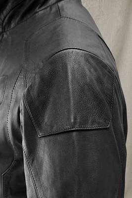 men's black lambskin cafe racer jacket band collar racer style luxury 3