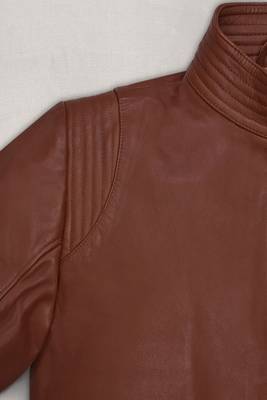 men's brown lambskin leather biker jacket classic moto zip style premium select 3