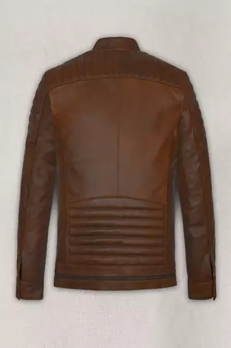 men's brown lambskin leather biker jacket classic moto zip style premium signature