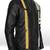 Mens genuine pure lambskin black café racer white yellow strip leather jacket biker leather jacket