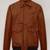 Mens genuine brown ostrich pattern leather jacket biker leather jacket pure lambskin