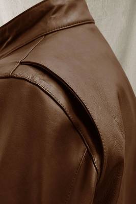 men's brown lambskin cafe racer jacket band collar racer style stylish 4
