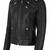 Mens pure lambskin genuine black color leather jacket biker leather jacket