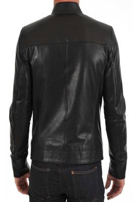 men's black lambskin leather biker jacket classic moto zip style authentic modern 2
